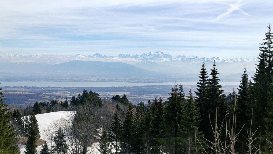 Llex : vue monts blanc, panorama